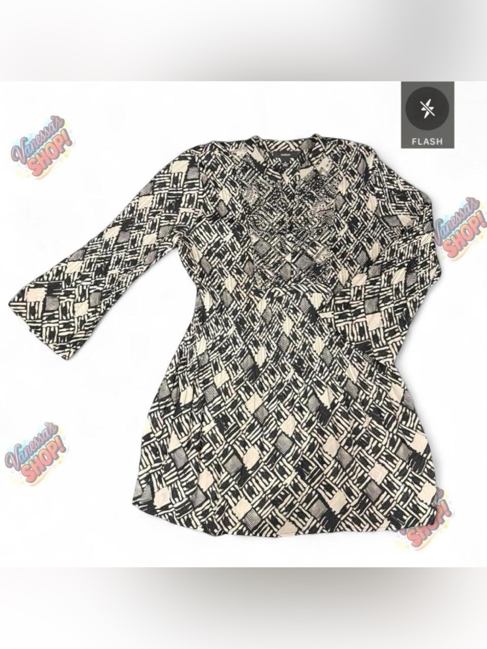 Alfani Semi-Sheer Tunic-Style Top! - Picture 3 of 8